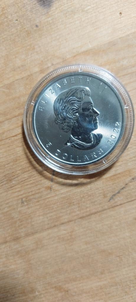 Zilveren maple leaf 1 OZ, Ophalen of Verzenden, Zilver