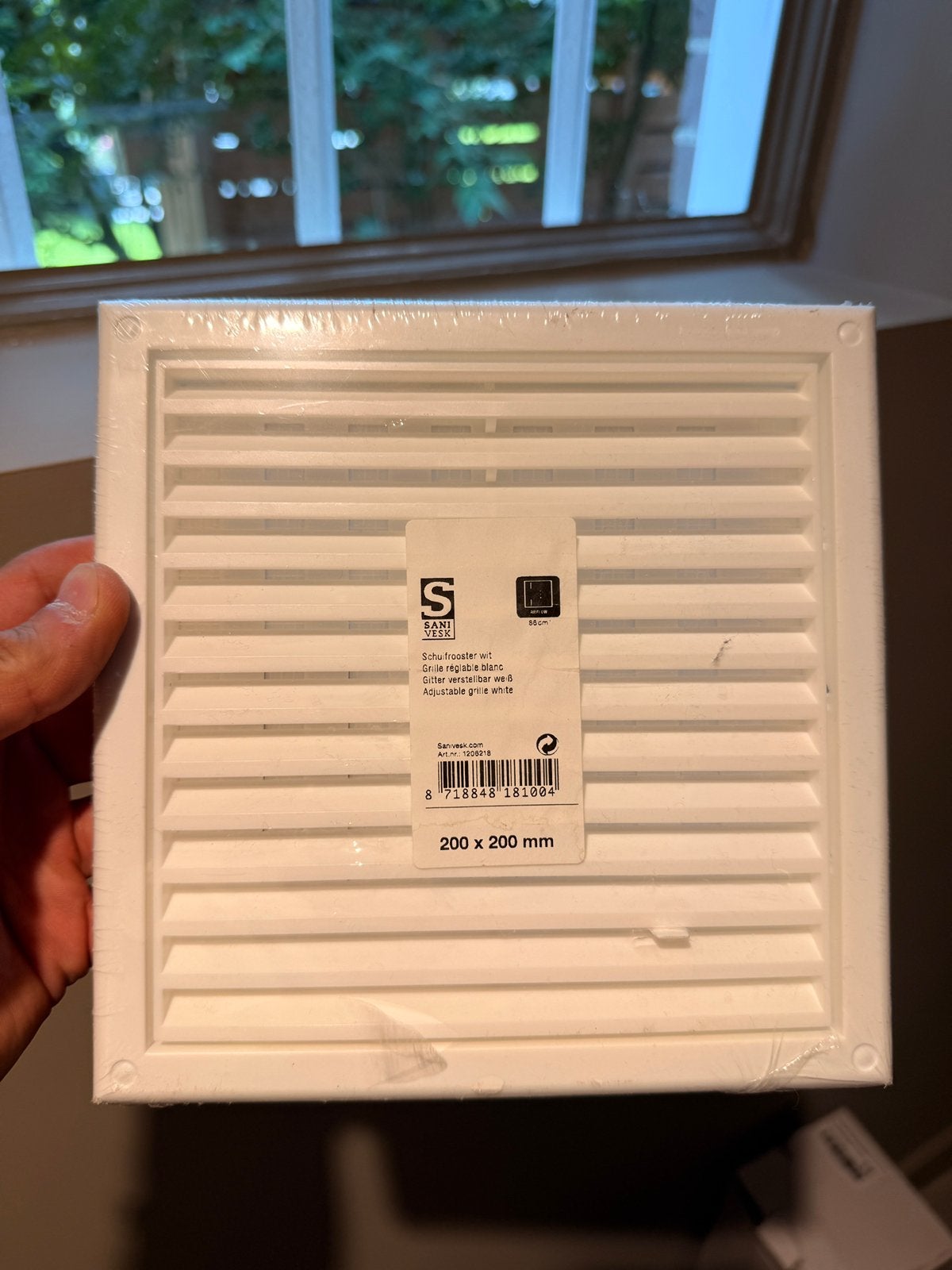 Sanivesk schuifrooster wit 200x200 mm - Nieuw Nieuw, Ophalen, Nieuw, Ventilator