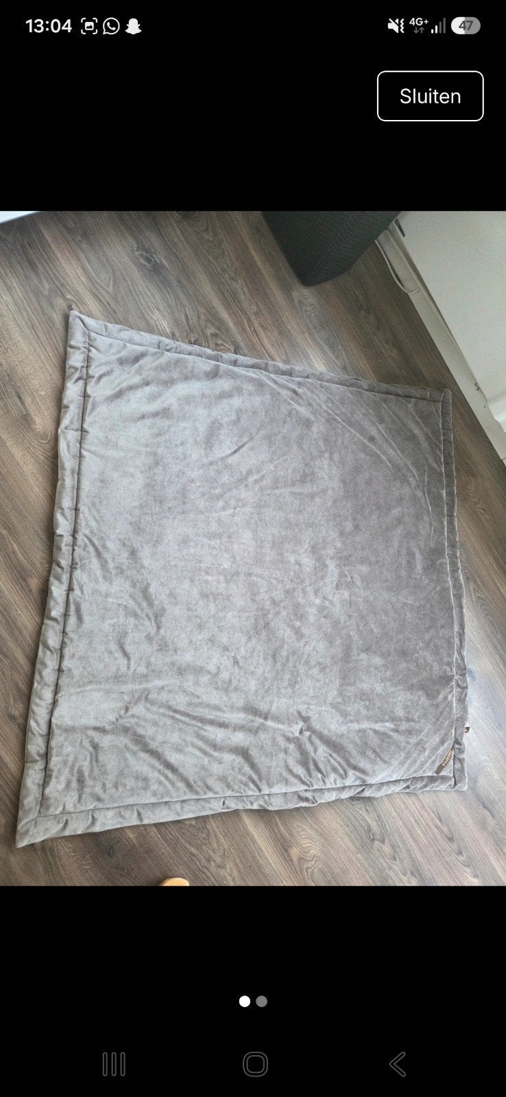 Prachtig taupe Poespas speelkleed XL 1.30x1.30, Ophalen of Verzenden, Zo goed als nieuw