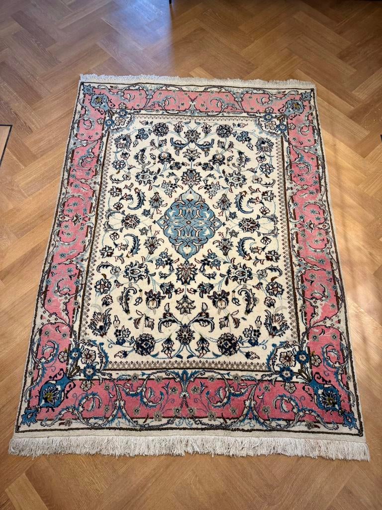 Prachtig handgenoopte Nain (Perzisch tapijt, 200 x 150 cm), Ophalen, 200 cm of meer, Zo goed als nieuw, Crème