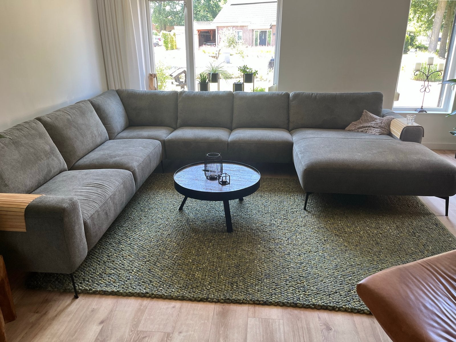 Brink & Campman - Groen wollen vloerkleed, handgeknoopt, Huis en Inrichting, Stoffering | Tapijten en Kleden, Ophalen, Gebruikt