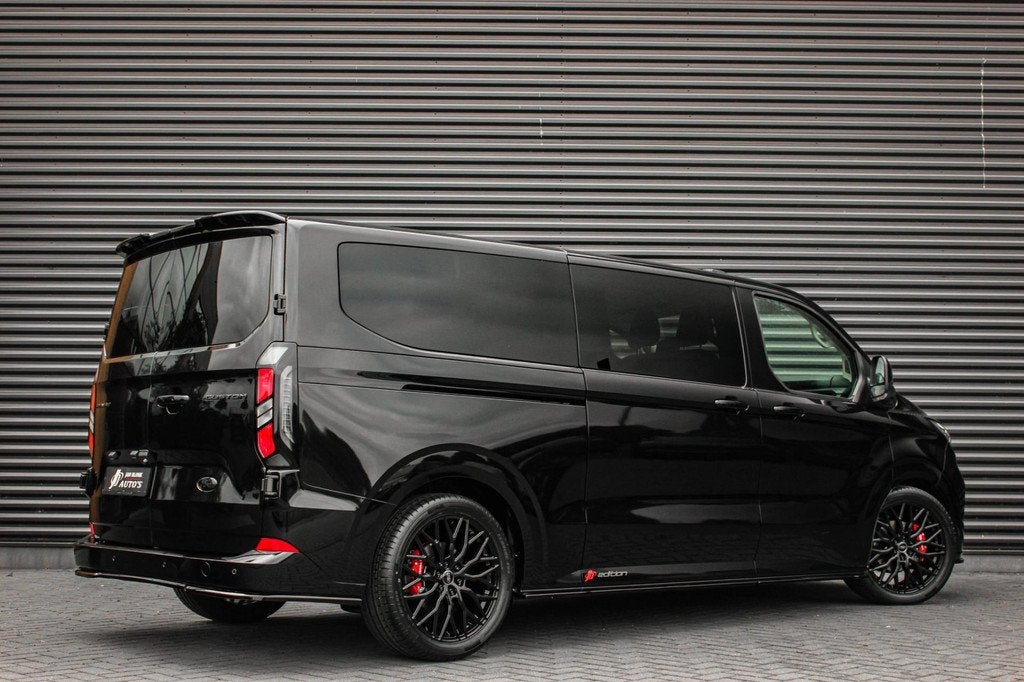 Ford Transit Custom 2.0 TDCI L2H1 170PK Limited DC / DUBBEL, Auto's, Zwart, 4 cilinders, 2020 kg, Zwart