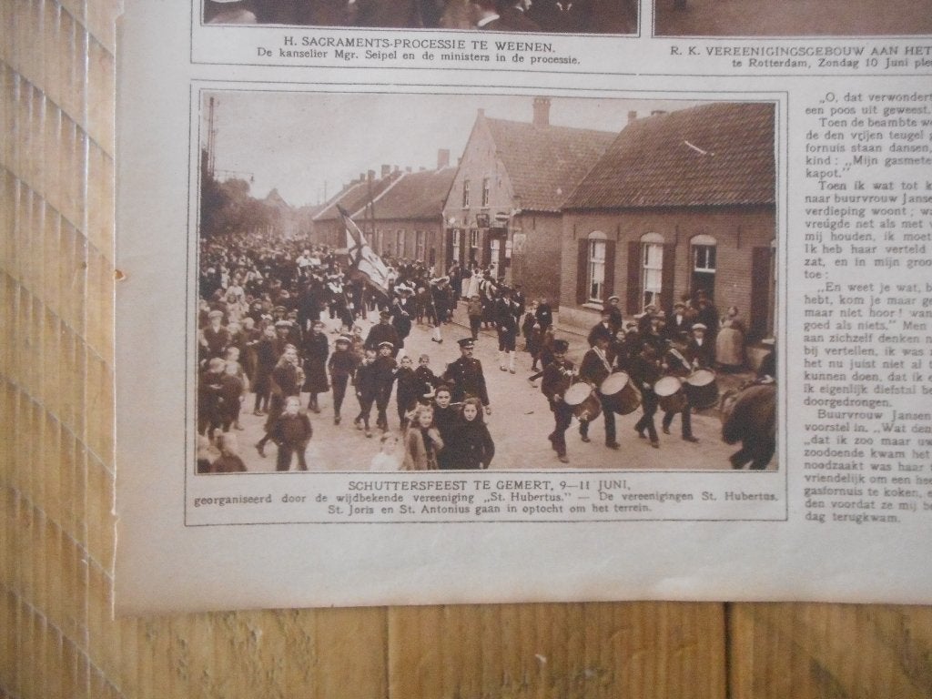 Gemert. Schuttersfeest. 1923., Verzamelen, Ophalen of Verzenden, 1920 tot 1940, Nederland, Knipsel(s)