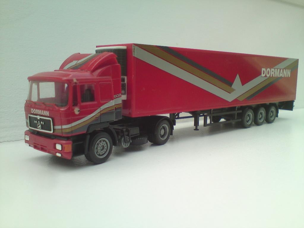 Herpa MAN F90 huiftrailer dohrmann, Ophalen of Verzenden, Gebruikt, Bus of Vrachtwagen, Herpa