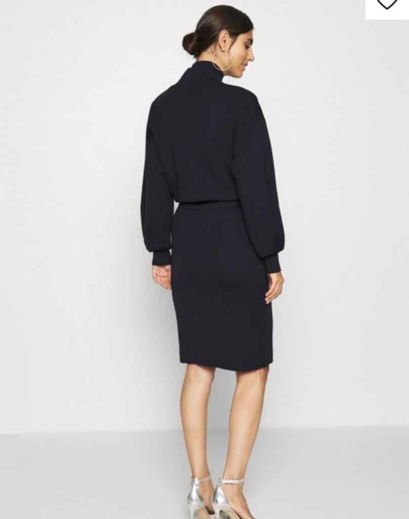 InWear Donkerblauwe Wollen Nette Jurk Maat S, Ophalen of Verzenden, Gedragen, Maat 36 (S), Blauw