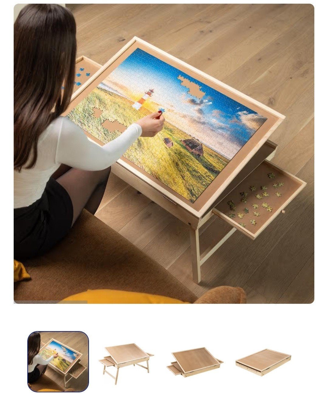 Nieuwe puzzeltafel in doos, Ophalen, 500 t/m 1500 stukjes, Nieuw, Legpuzzel