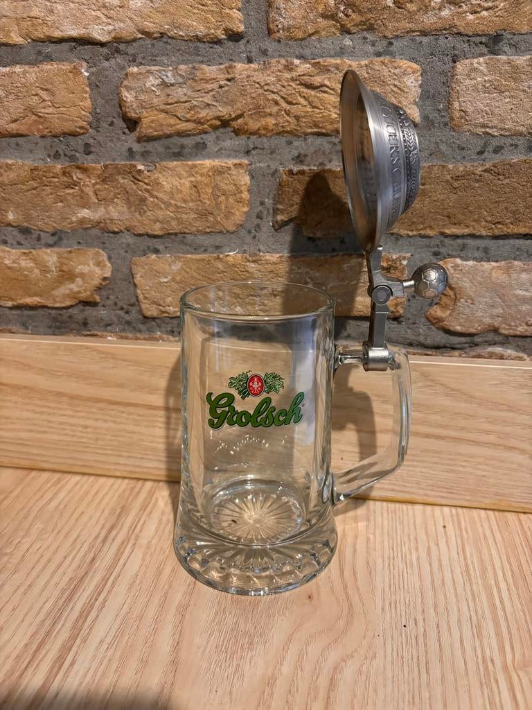 Grolsch Bierpul met Scharnierend Deksel, Verzamelen, Biermerken, Gebruikt, Ophalen of Verzenden
