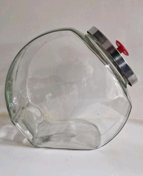 2 grote vintage snoeppotten/voorraadpotten van glas, Verzamelen, Retro, Ophalen, Huis en Inrichting