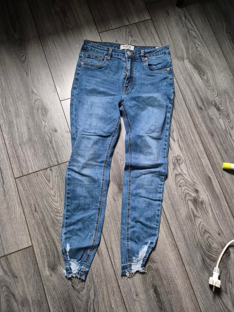 Queen hearts jeans, Blauw, Ophalen of Verzenden, Zo goed als nieuw, W28 - W29 (confectie 36)
