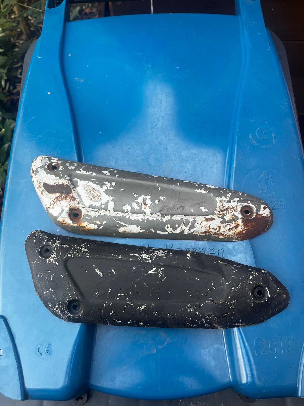 Piaggio gilera hitteschild pot uitlaat 125/180cc, Ophalen of Verzenden, Uitlaat