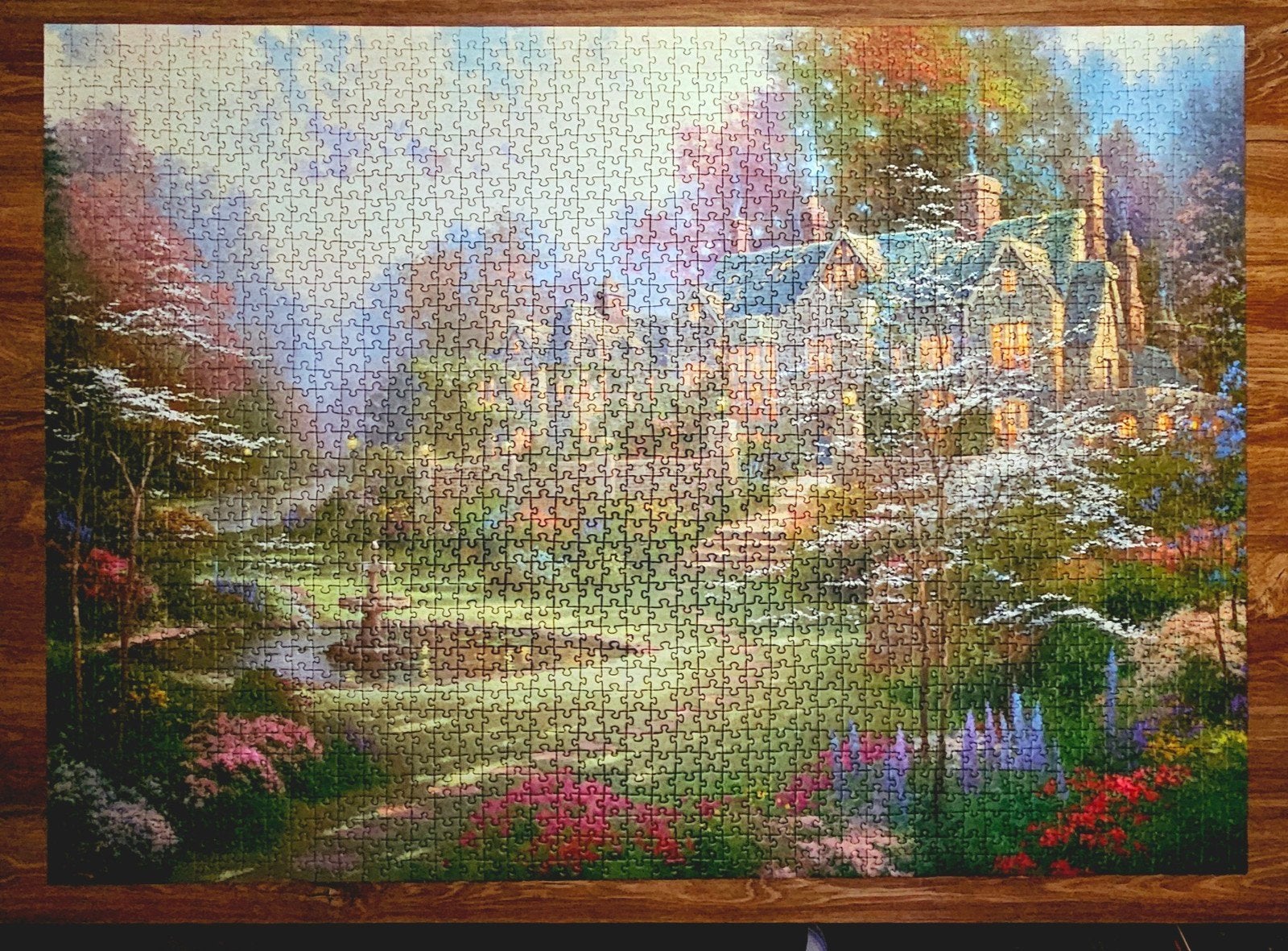 Thomas Kinkade puzzel, Ophalen of Verzenden, Meer dan 1500 stukjes, Zo goed als nieuw, Legpuzzel