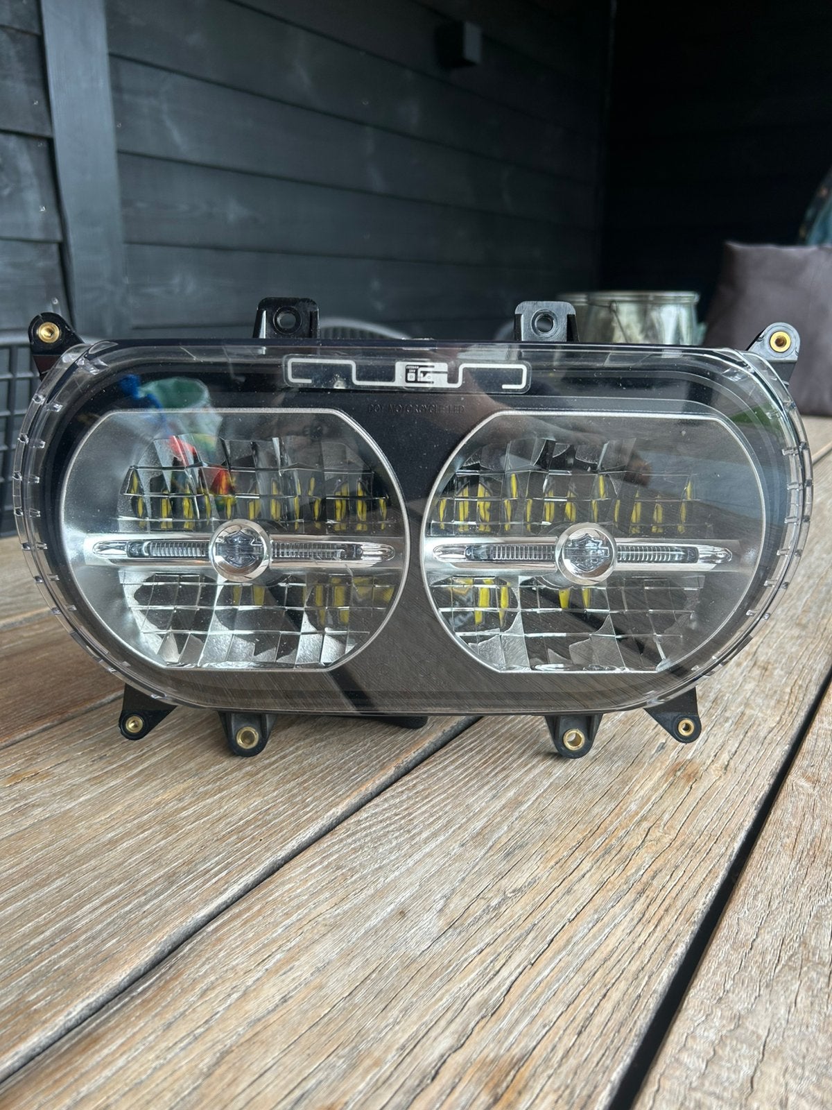 Harley davidson road glide dual led koplamp origineel, Ophalen of Verzenden, Gebruikt