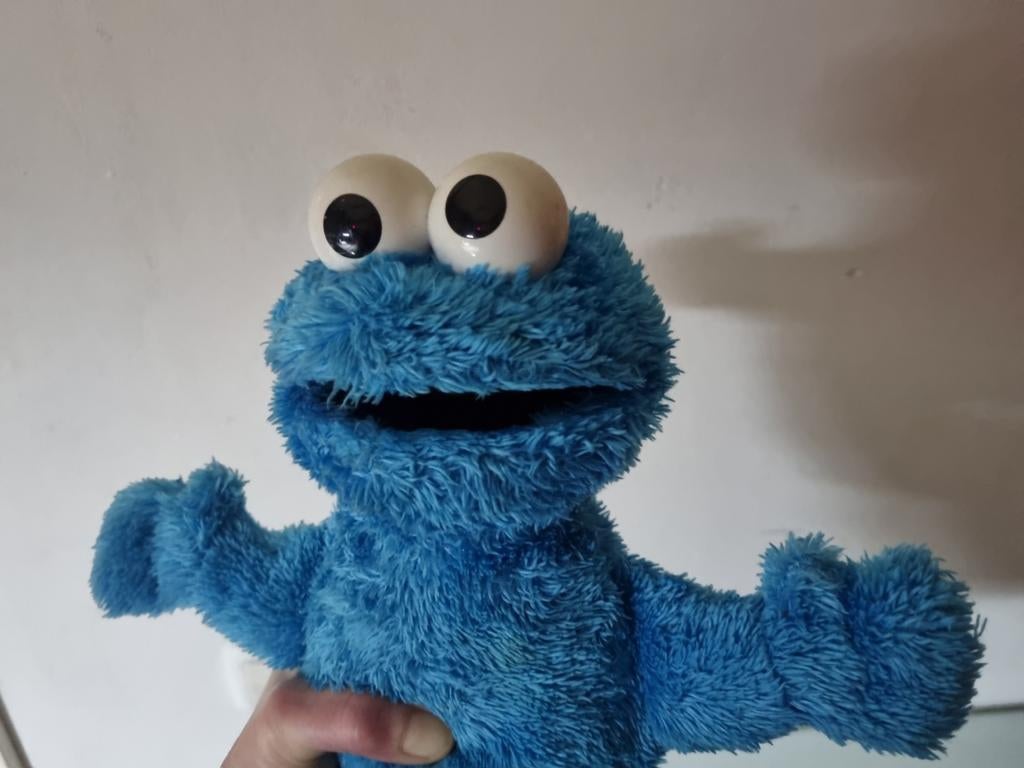 Orig,Hasbro,Sesamstraat,KOEKIEMONSTER,30cm,Interact,Igst!, Kinderen en Baby's, Speelgoed | Knuffels en Pluche, Zo goed als nieuw