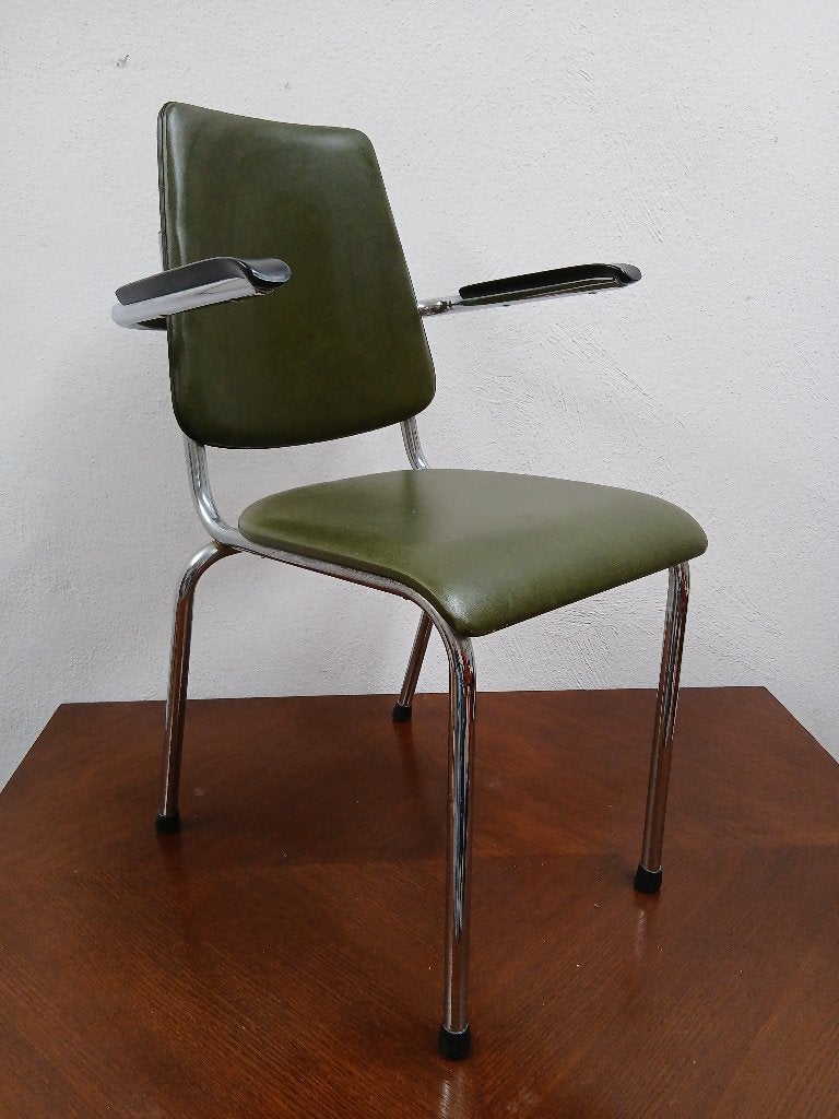 Vintage Gispen-stijl docentenstoel / armstoel (jaren 60), Ophalen