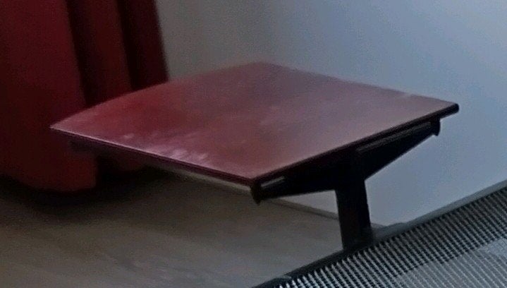 Zijtafel voor Auping Komfortabel Royal 320/340.Mahonie/grijs, Ophalen of Verzenden, Gebruikt, Eenpersoons, Bruin