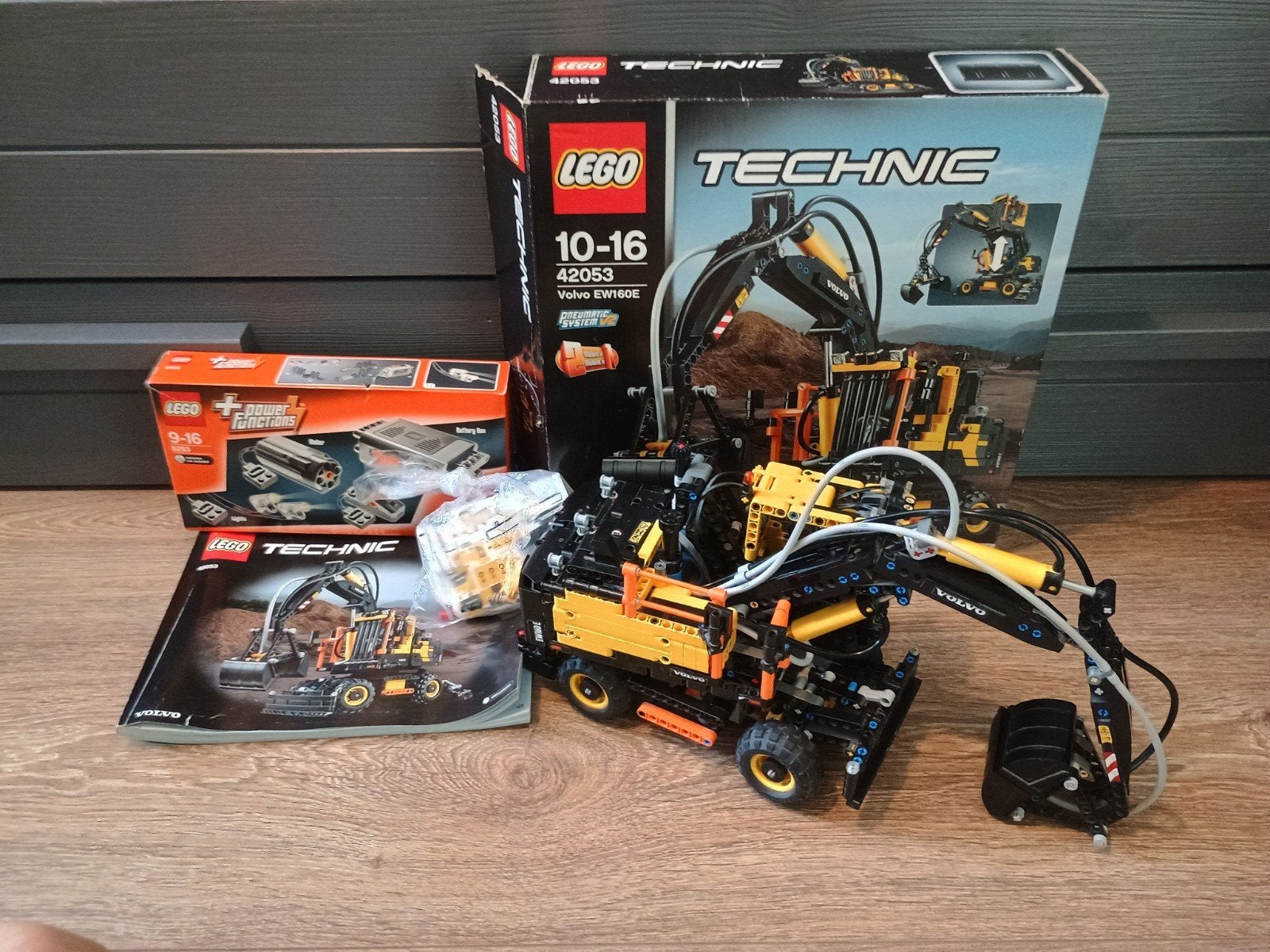 lego Technic 42053 Volvo ew160e met power functions!, Gebruikt, Lego, Compleet, Ophalen of Verzenden