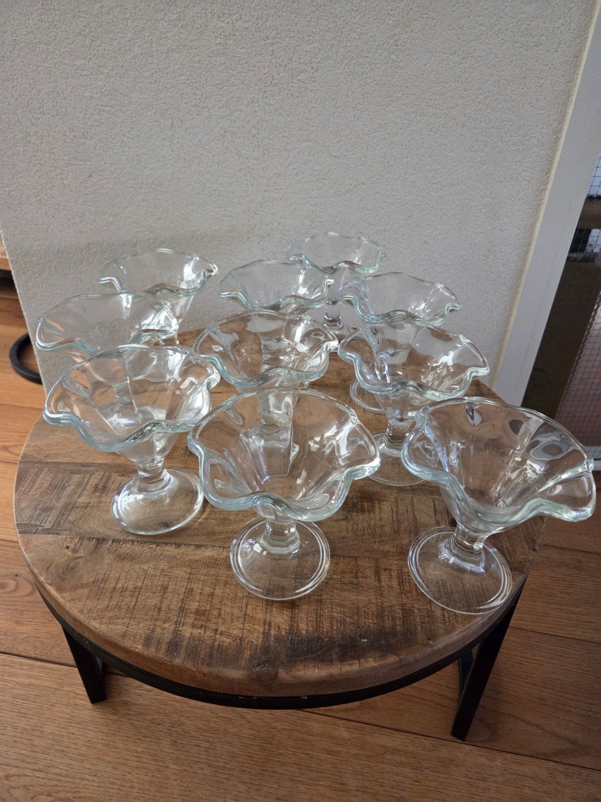 10 Italiaanse ijscoupes  horeca glazen, Antiek en Kunst, Antiek | Glas en Kristal, Ophalen of Verzenden