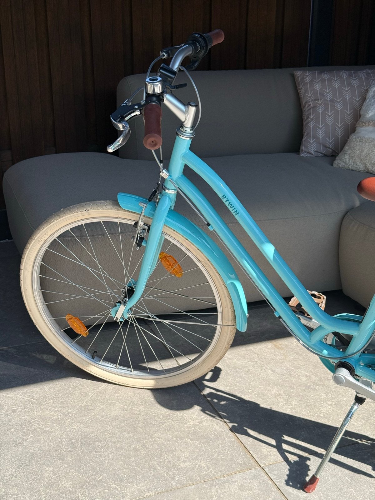 24’’ B'Twin meisjesfiets, lichtblauw, 6 versnellingen, Fietsen en Brommers, Fietsen | Meisjes, Ophalen, Gebruikt, 24 inch, Versnellingen