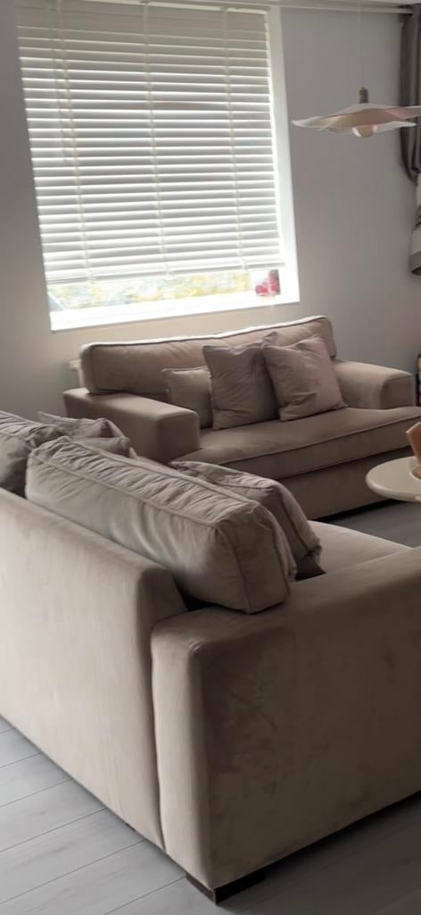 Prachtige Rofra Home bank met loveseat - Topkwaliteit!, 100 tot 125 cm, 300 cm of meer, Ophalen of Verzenden, Zo goed als nieuw