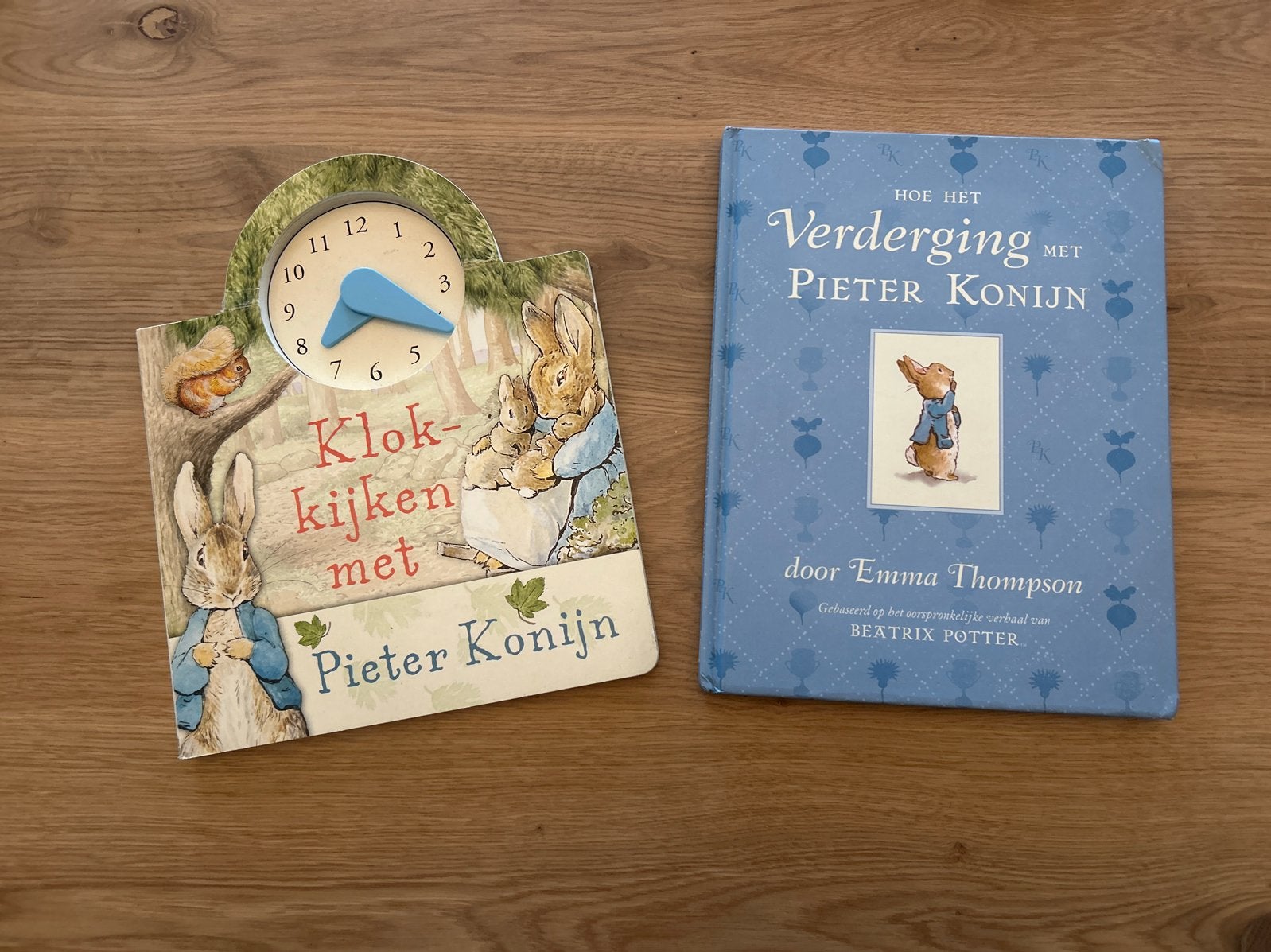 Pieter Konijn Boeken: Verderging en Klokkijken, Gelezen, Jongen of Meisje, Ophalen of Verzenden, Voorleesboek