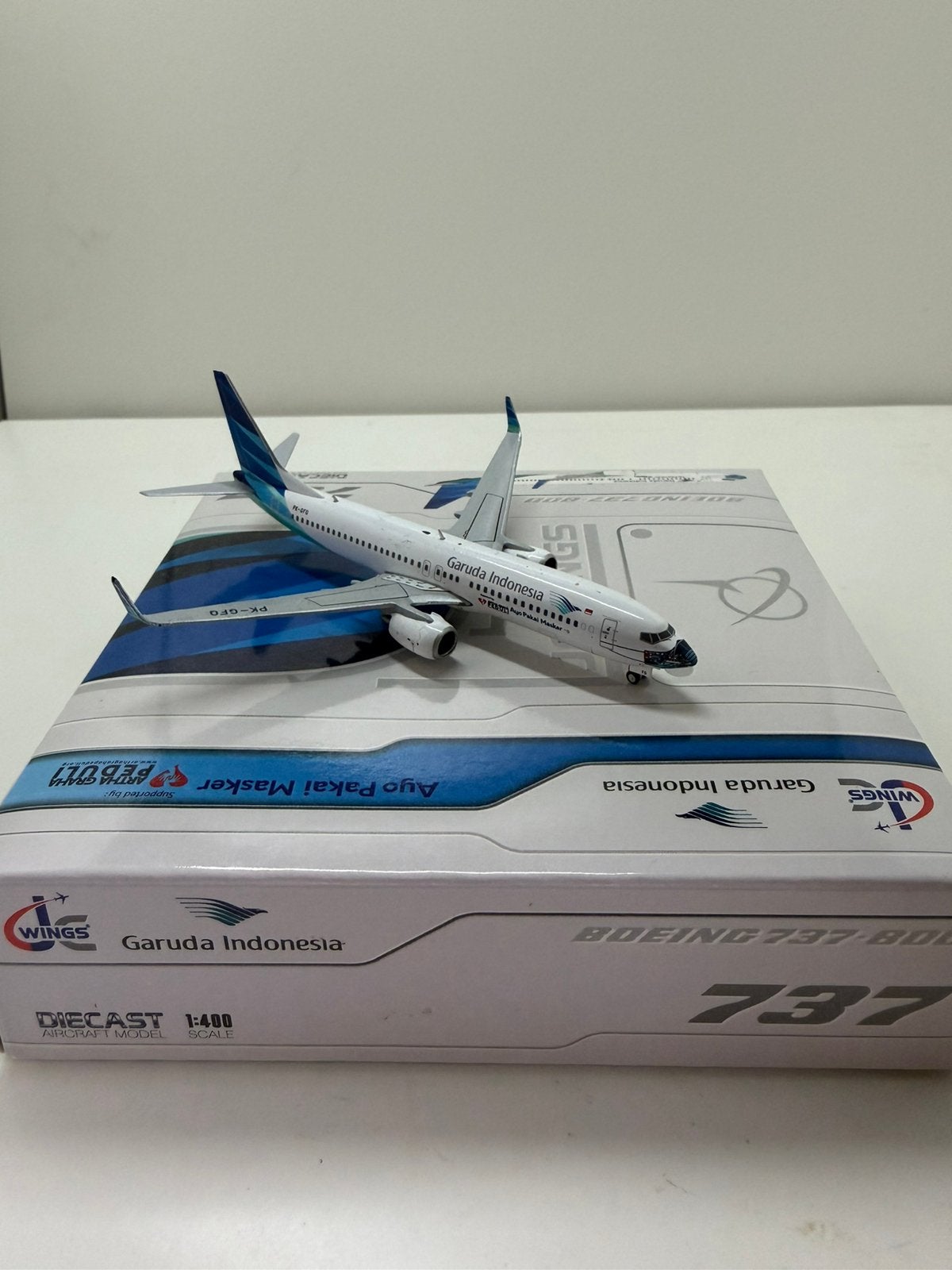 JC Wings Garuda Indonesia 737-800 “Ayo Pakai Mask” 1:400, Verzamelen, Luchtvaart en Vliegtuigspotten, Ophalen of Verzenden, Nieuw