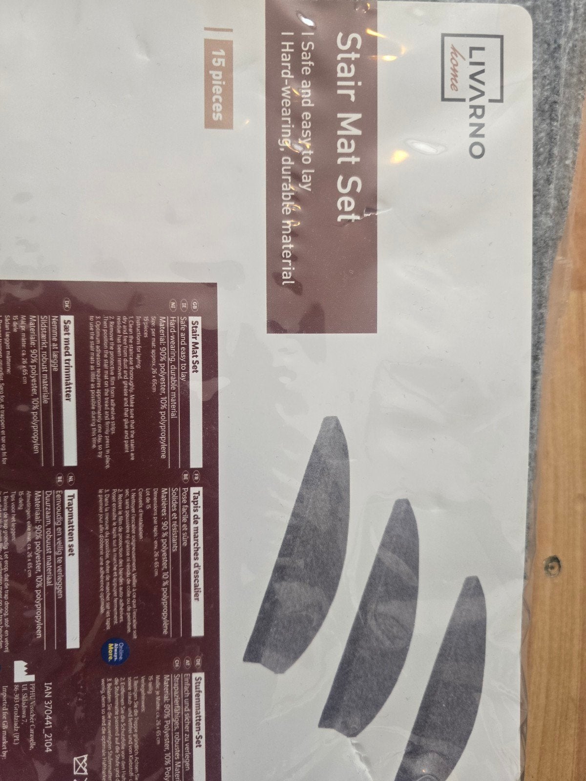 LIVARNO home Trapmatten Set - 15 stuks - Grijs, 50 tot 100 cm, Nieuw, 50 tot 100 cm, Ophalen of Verzenden
