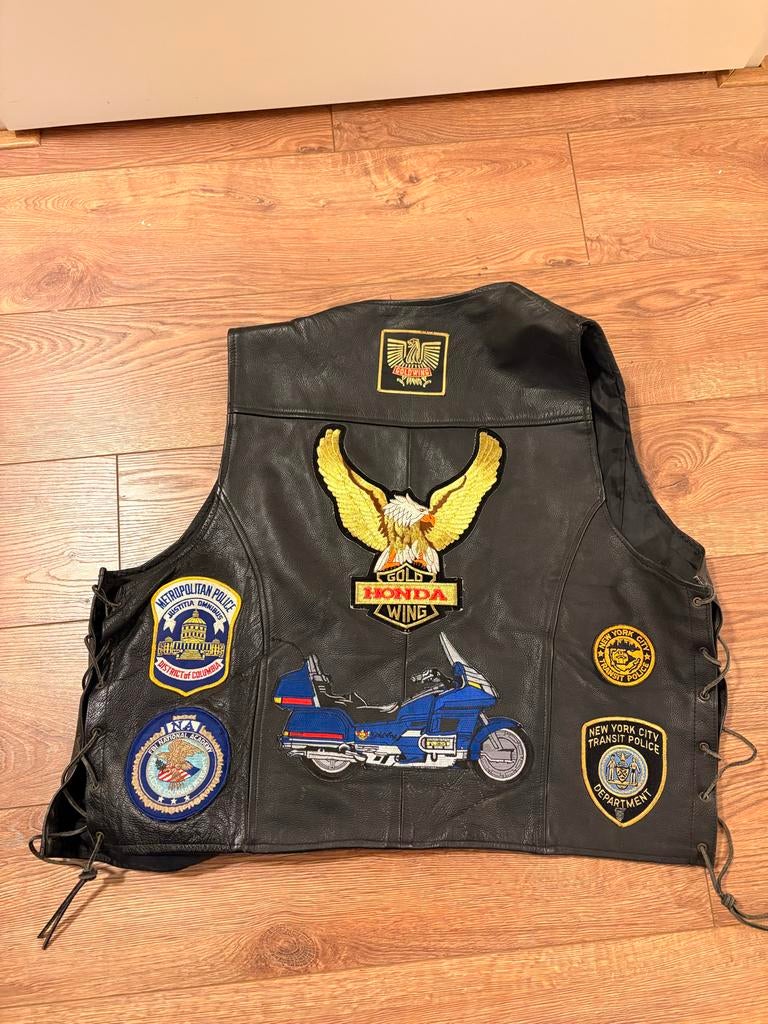 Leren Goldwing Vest 4XL - Kerozen, Motoren, Kleding | Motorkleding, Ophalen of Verzenden, Tweedehands, Heren, Overige typen
