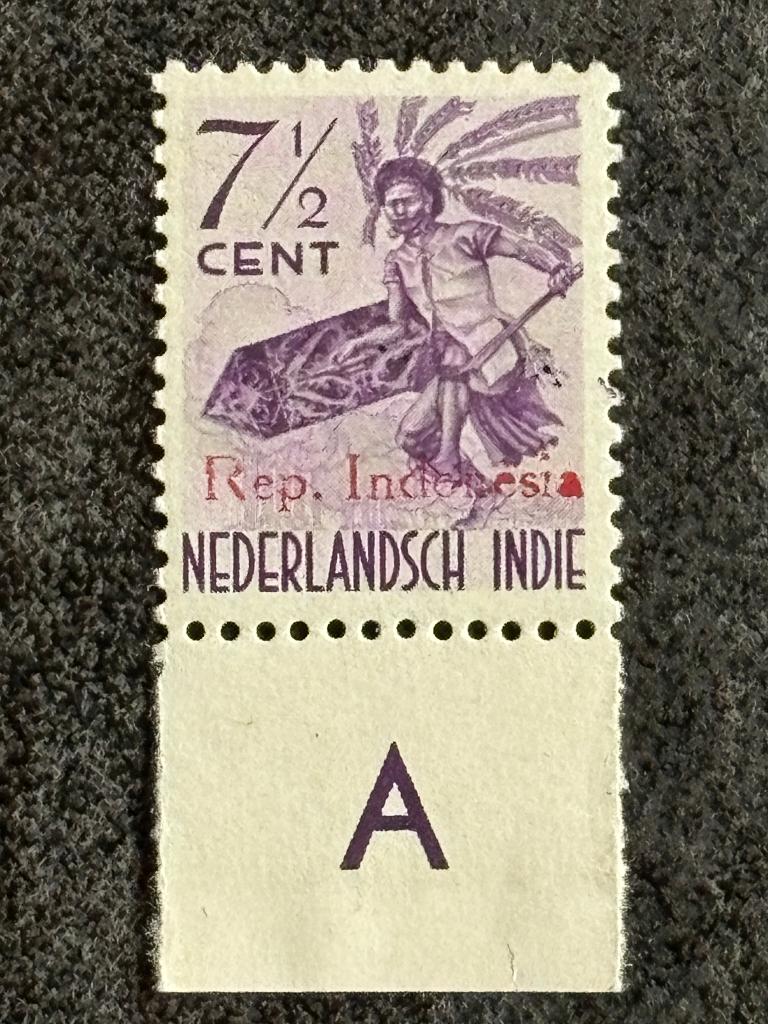 1945-48 DAI Nippon“Rep. Indonesia” rood op 303,POSTFRIS, Postzegels en Munten, Ophalen of Verzenden, Postfris, Nederlands-Indië