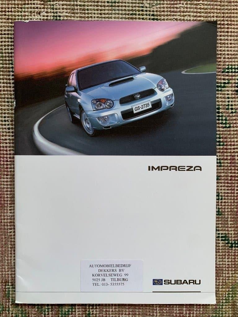 Folder brochure Subaru Impreza 2002 Nederlands Nieuw, Boeken, Nieuw, Ophalen of Verzenden, Overige merken, Subaru