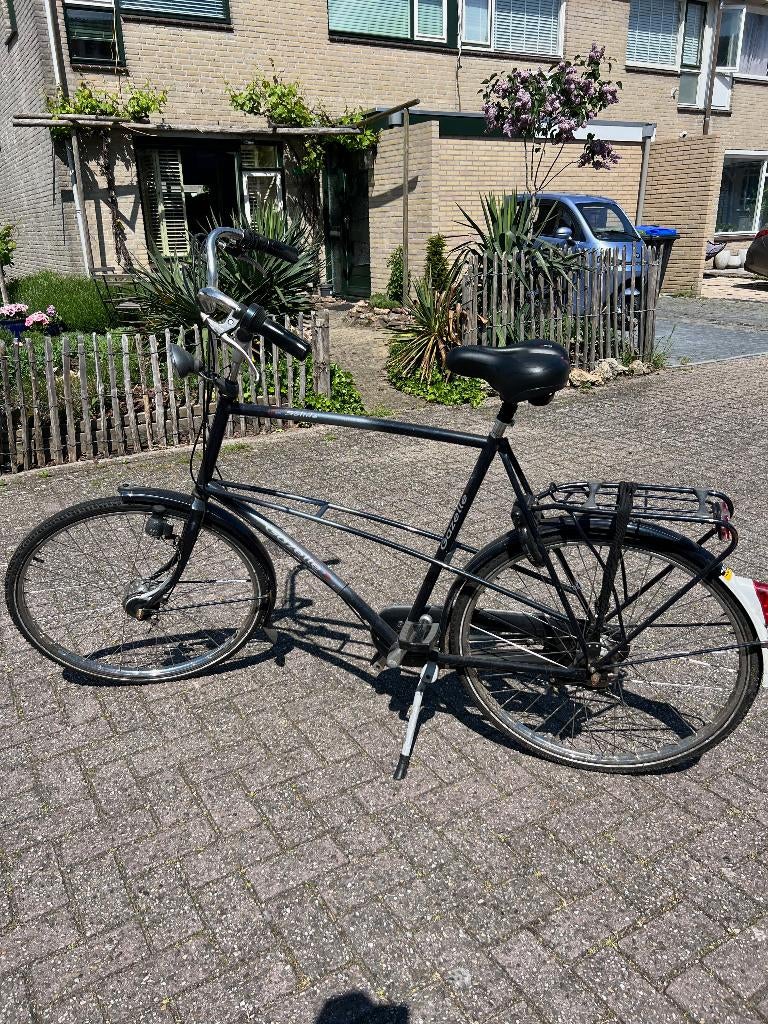 Herenfiets voor lange personen, Fietsen en Brommers, Gebruikt, Versnellingen, 65 cm of meer, Trommelrem