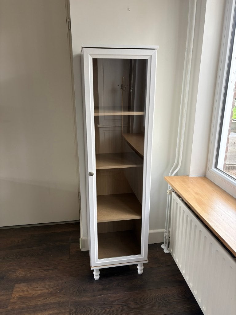 Vitrinekast Beliani Tingledale, Ophalen, Minder dan 50 cm, Met deur(en), Glas
