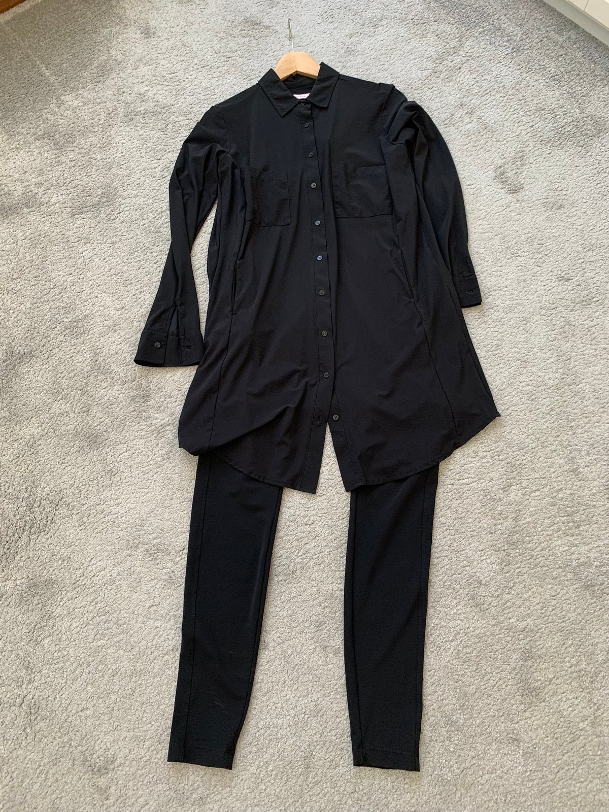 Studio Anneloes lange blouse zwart travelstof gratis legging, Ophalen of Verzenden, Zo goed als nieuw, Maat 36 (S), Zwart