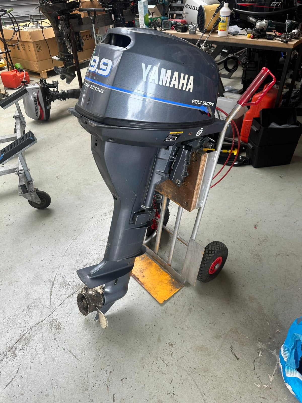 Uniek! Yamaha 9.9 /15 pk 4 takt high trust extra langstaart, Watersport en Boten, 5 tot 10 pk, Viertaktmotor, Suxiki, Ophalen of Verzenden