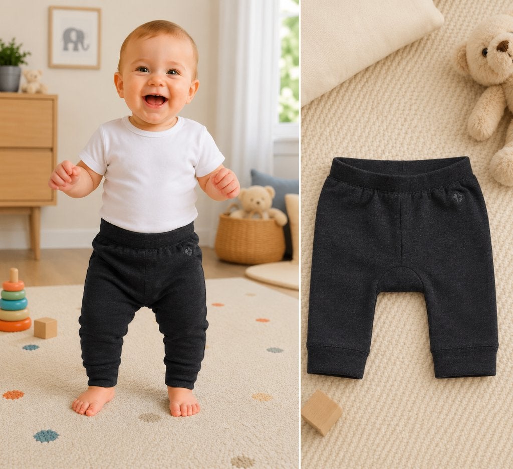 Broek Noppies Seaton Charcoal Melange maat 56 NIEUW, Kinderen en Baby's, Babykleding | Maat 56, SO, Broekje, Jongetje of Meisje