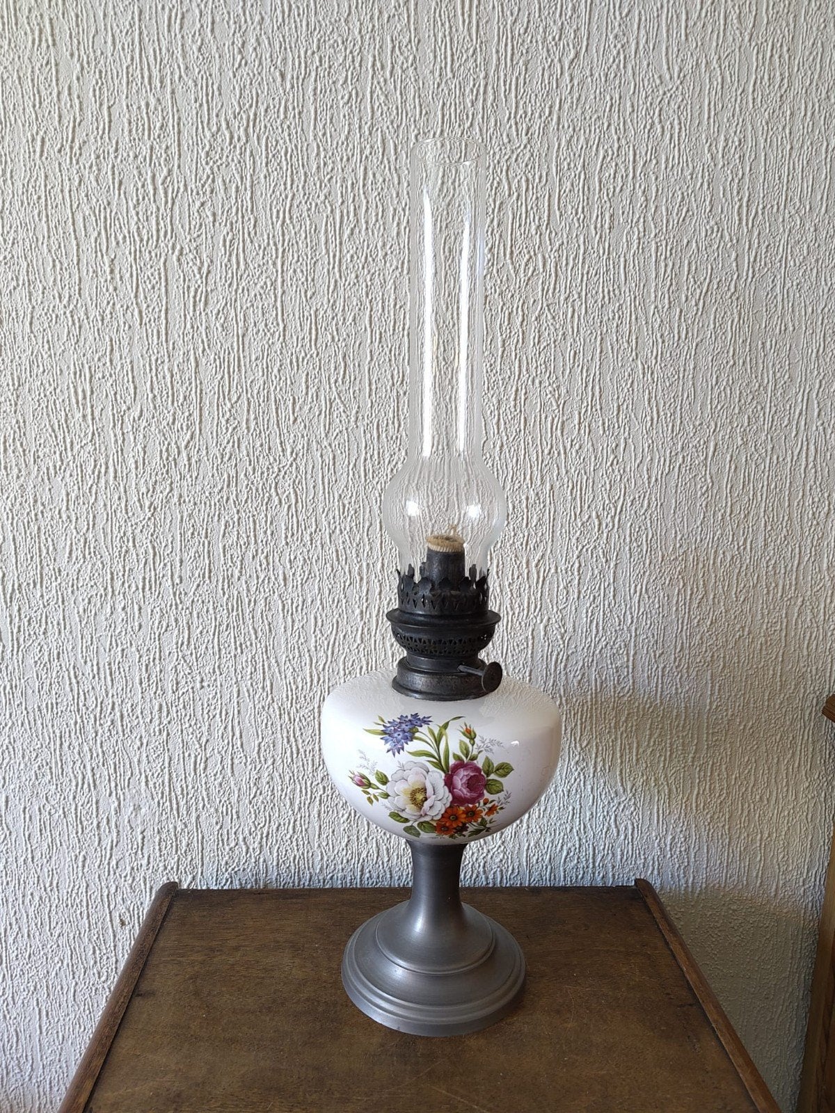 vintage franse olielamp, Ophalen of Verzenden