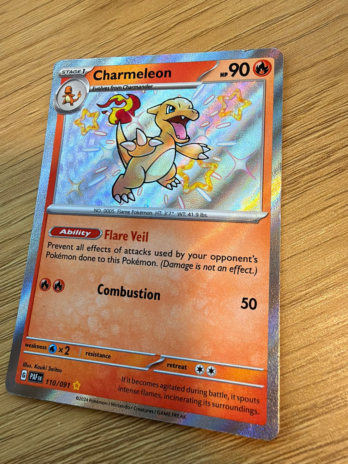 Pokemon Charmeleon 110/091, Hobby en Vrije tijd, Verzamelkaartspellen | Pokémon, Ophalen, Zo goed als nieuw