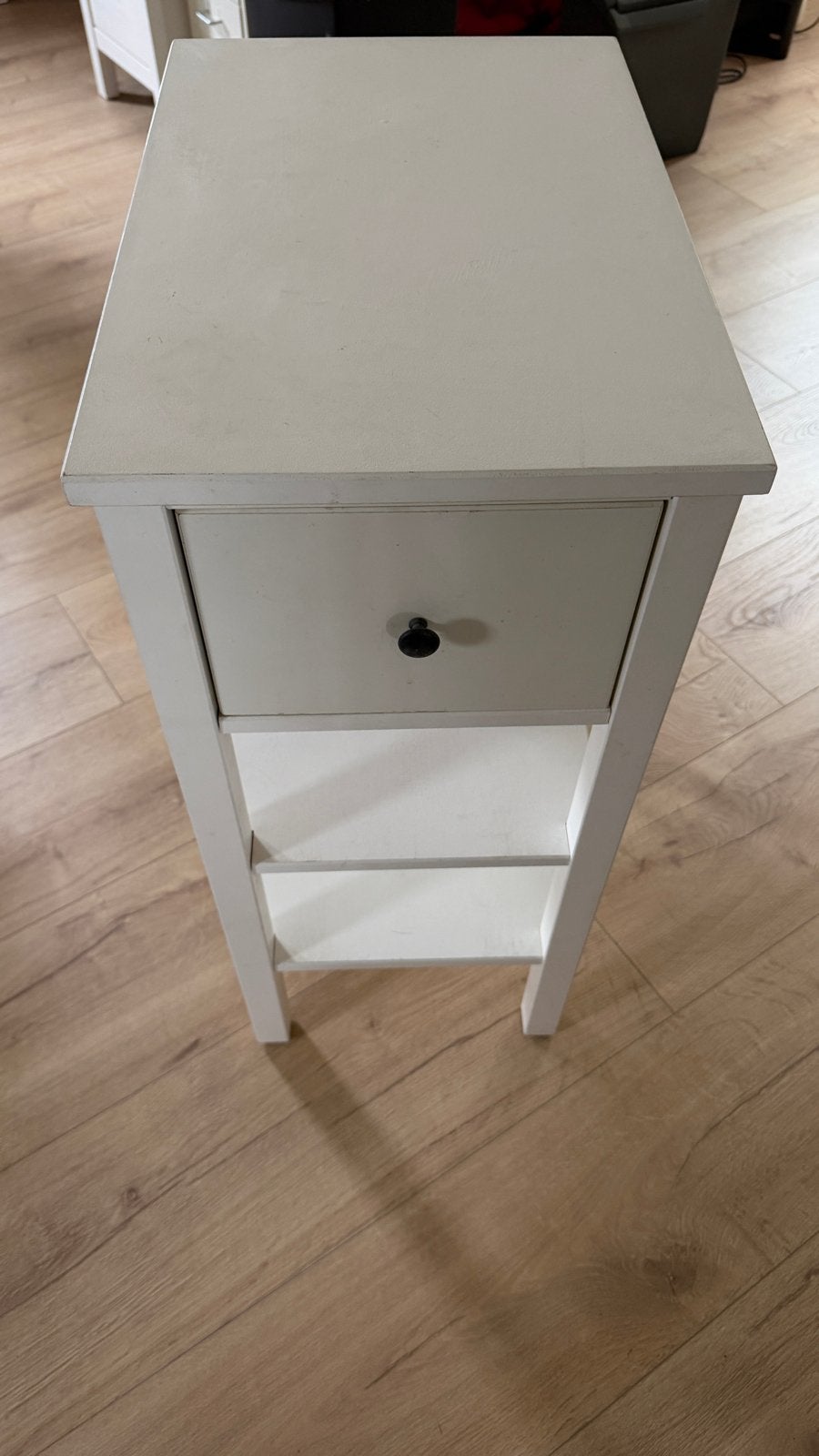 IKEA Hemnes nachtkastje wit met lade en planken, Ophalen, Gebruikt, Minder dan 45 cm, 70 cm of meer