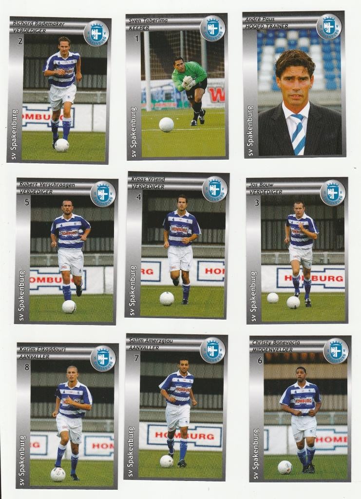 Voetbalkaartjes Hoofdklasse B 2009-2010, sv Spakenburg, Verzamelen, Sportartikelen en Voetbal, Verzenden, Nieuw, Overige binnenlandse clubs