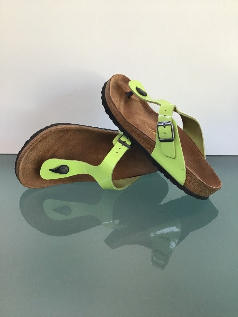 Birkenstock groene Gizeh 39 | slippers | Gratis verzenden, Slippers, Verzenden, Zo goed als nieuw, Groen