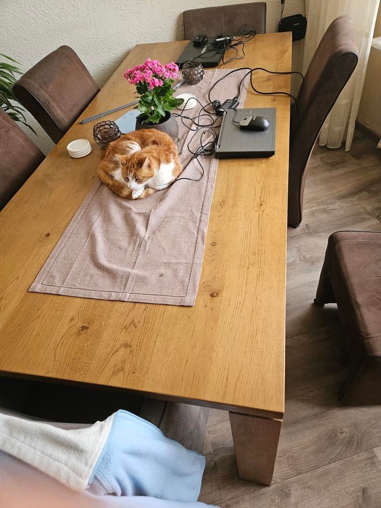 Eettafel, Ophalen, 50 tot 100 cm, Zo goed als nieuw, 150 tot 200 cm
