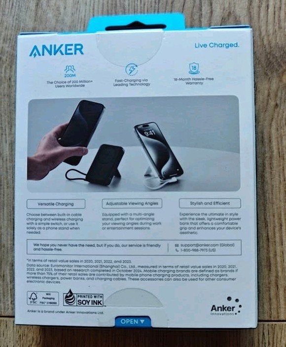 Anker Zolo Power Bank 10000mAh 30W/7.5W A1685H11, Anker, USB-C, Nieuw, Ophalen of Verzenden