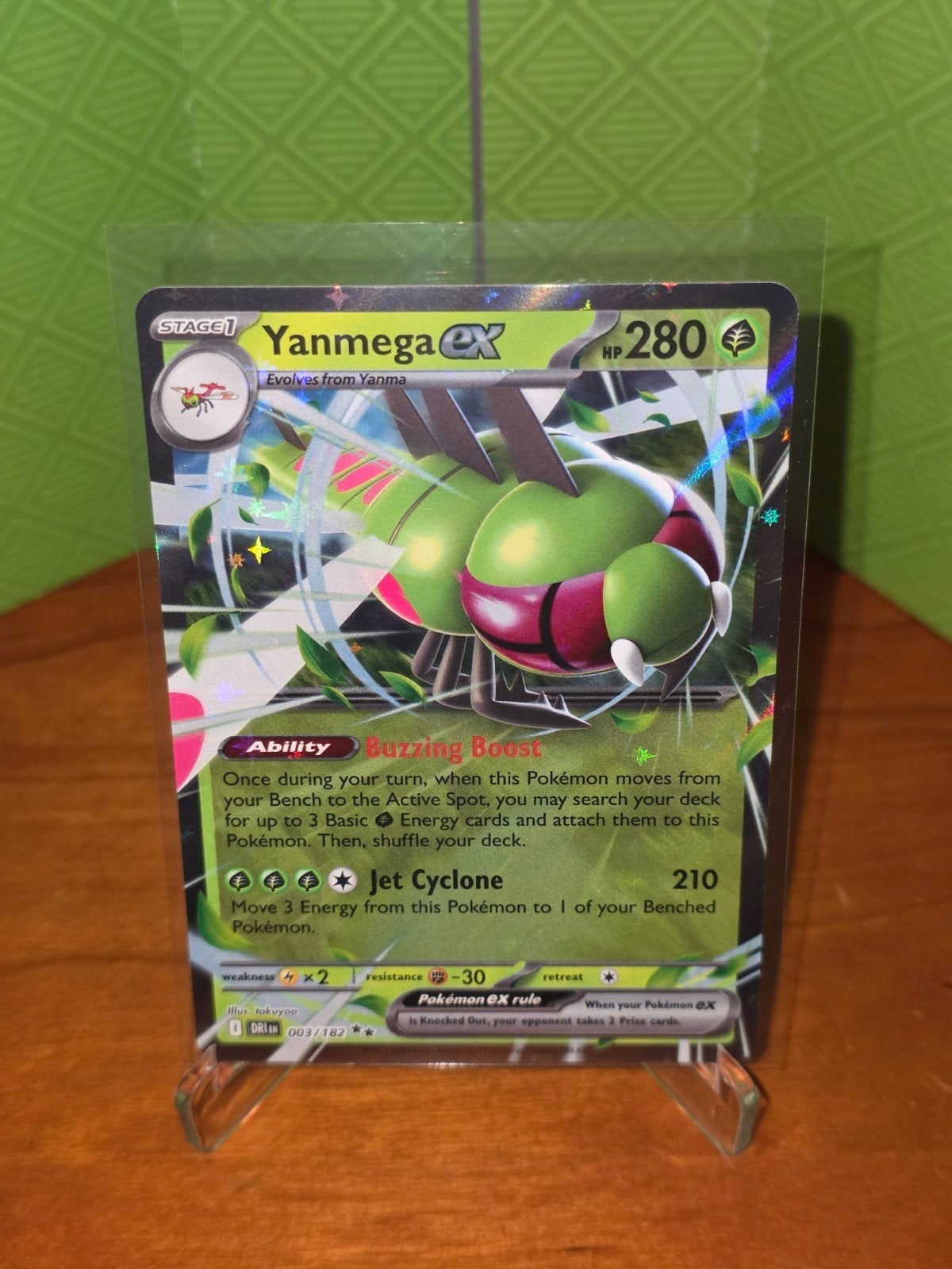 Yanmega Ex 003 Pokemon Destined Rivals DRI, Ophalen of Verzenden, Zo goed als nieuw, Losse kaart