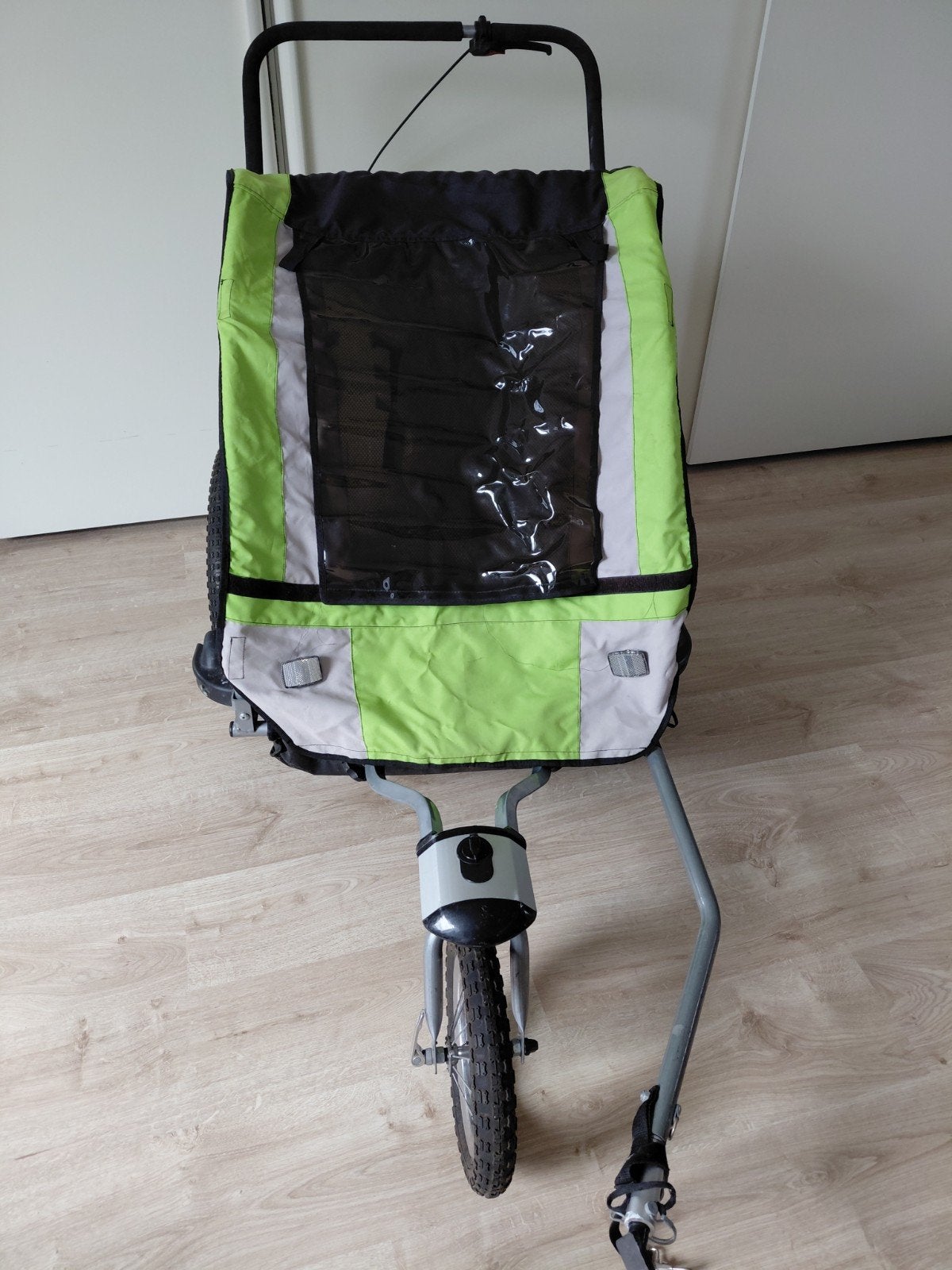 Fietskar voor kinderen - Groen/Zwart, Ophalen, Gebruikt, 20 tot 40 kg, Kinderkar
