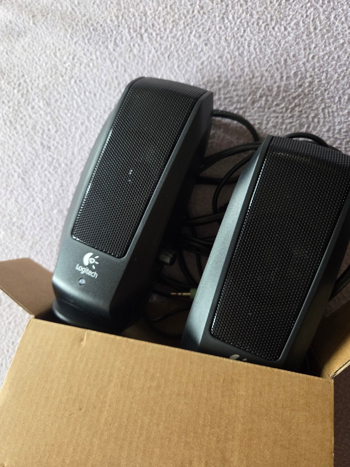 Logitech S-120 stereo PC speakersets 2.0 (zwart) - nwt, Computers en Software, Ophalen of Verzenden, Nieuw, Logitech.
