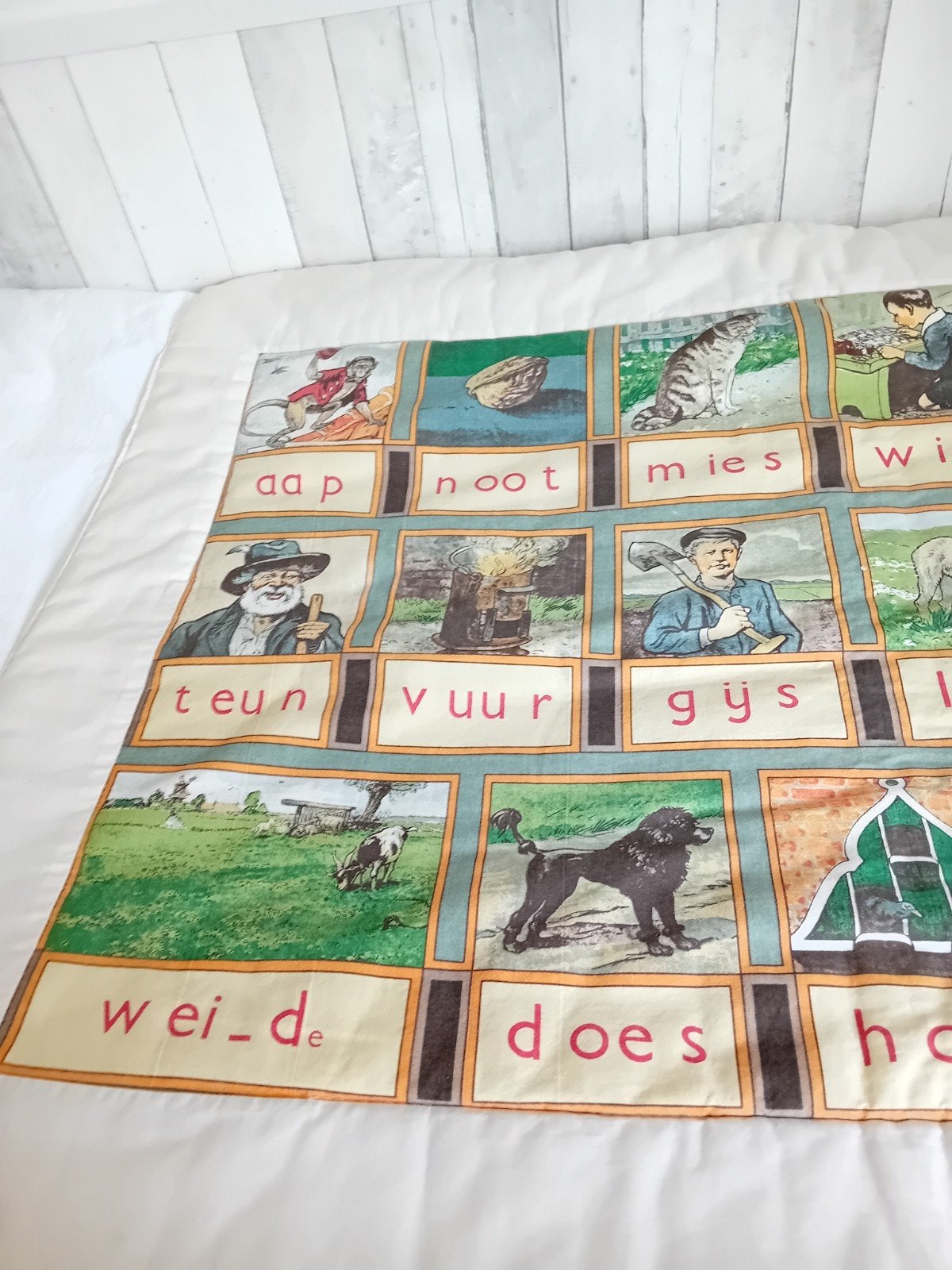 Vintage Aap noot mies kleed / Speelkleed met Dieren en Woord, Ophalen of Verzenden, Gebruikt