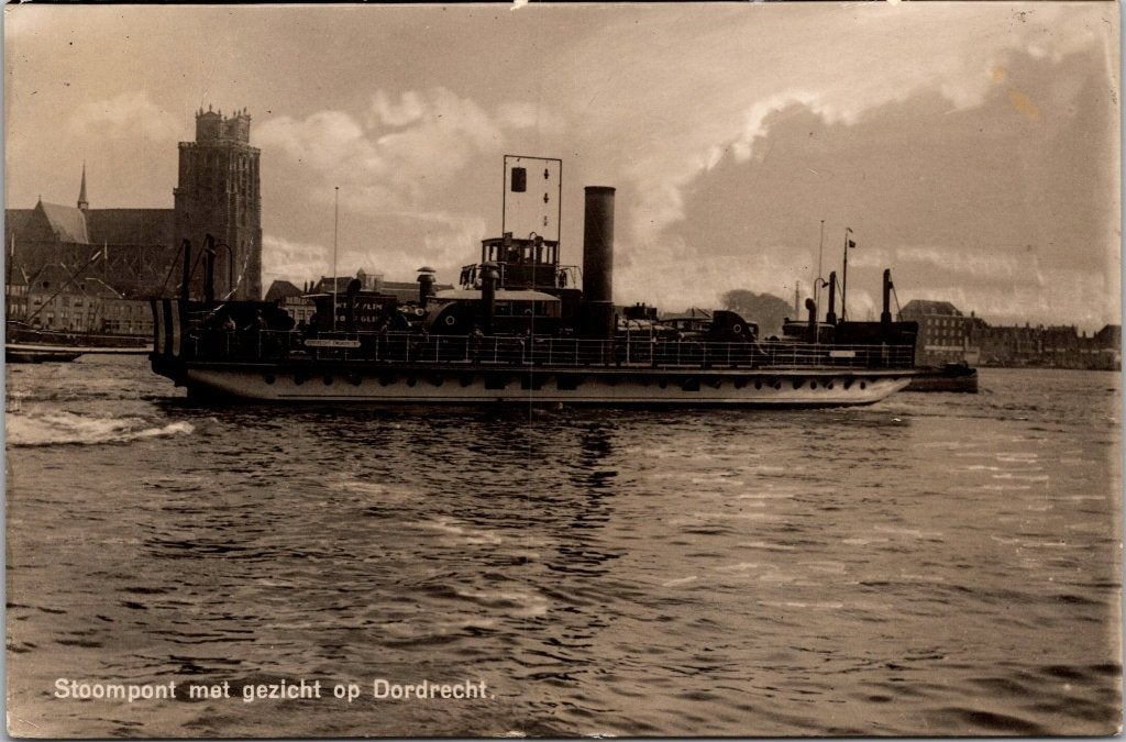 Dordrecht - Zwijndrecht - 8 oude ansichtkaarten Veerpont, Verzenden, 1940 tot 1960, Gelopen, Zuid-Holland