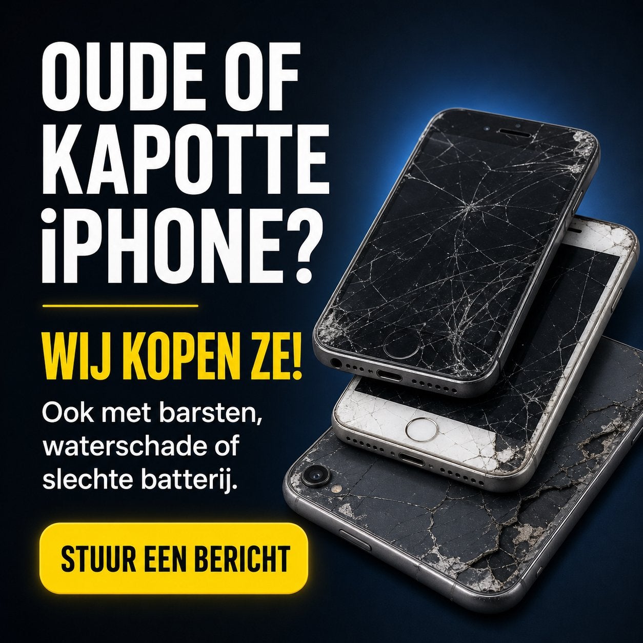 Oude of kapotte iPhone verkopen? Wij kopen ze!, Ophalen, Niet werkend