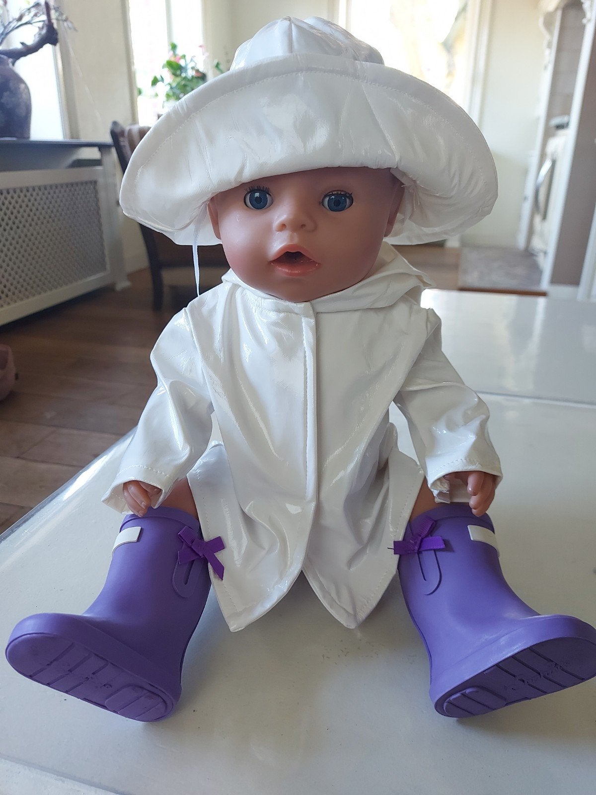 mooie regen set baby born pop 43cm, Ophalen of Verzenden, Nieuw, Babypop