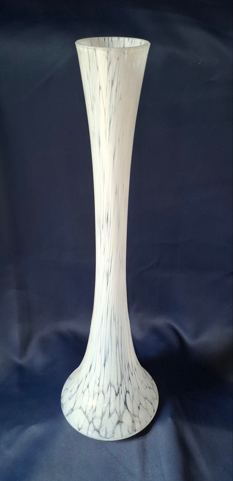 Grote Glazen Vloervaas Alicja (60 cm) – Handgemaakt, Ophalen, Handgemaakt, Wit, 60 cm