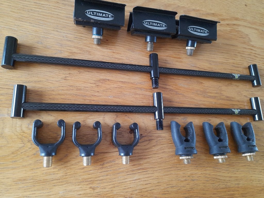 Berkley CARBON lite flite Buzzerbars en hengel steuntjes set, Ophalen of Verzenden, Zo goed als nieuw, Overige typen
